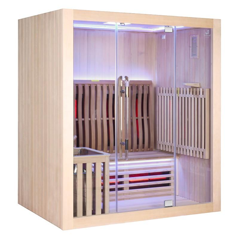 SAUNA COMBI BOREAL® ELÉGANCE 3 - 175X125 INFRAROUGE + VAPEUR_8