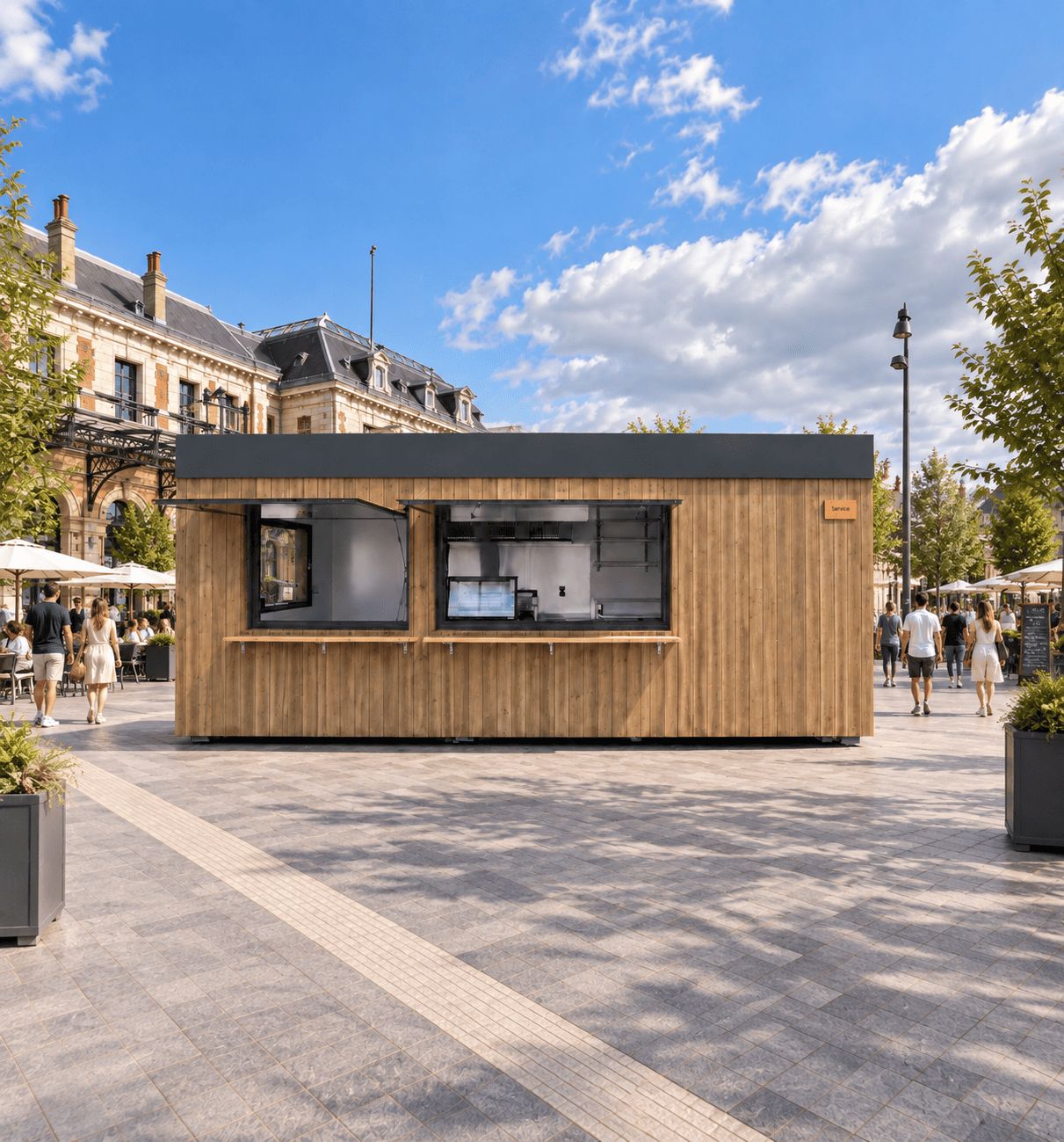Container aménagé food truck et kiosque de restauration_8
