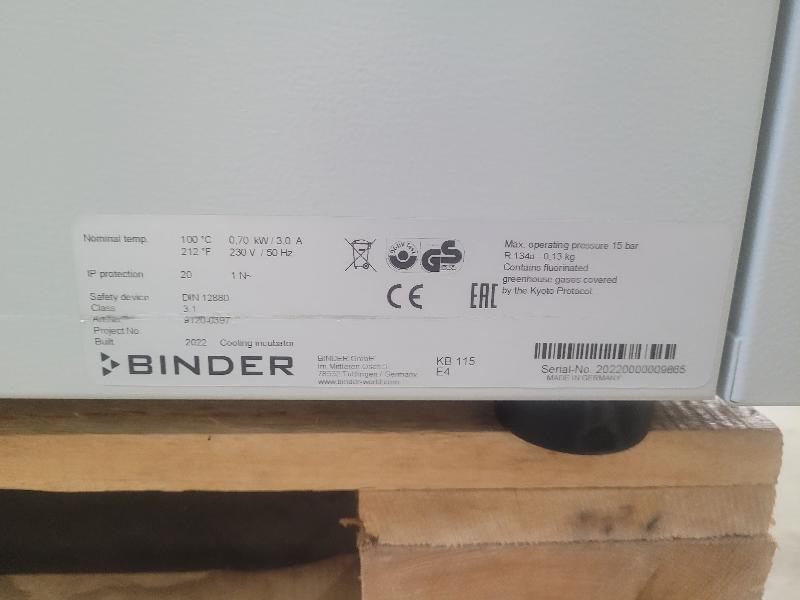 Incubateur / étuve réfrigéré BINDER KB-115 avec convection forcée 100°C_8