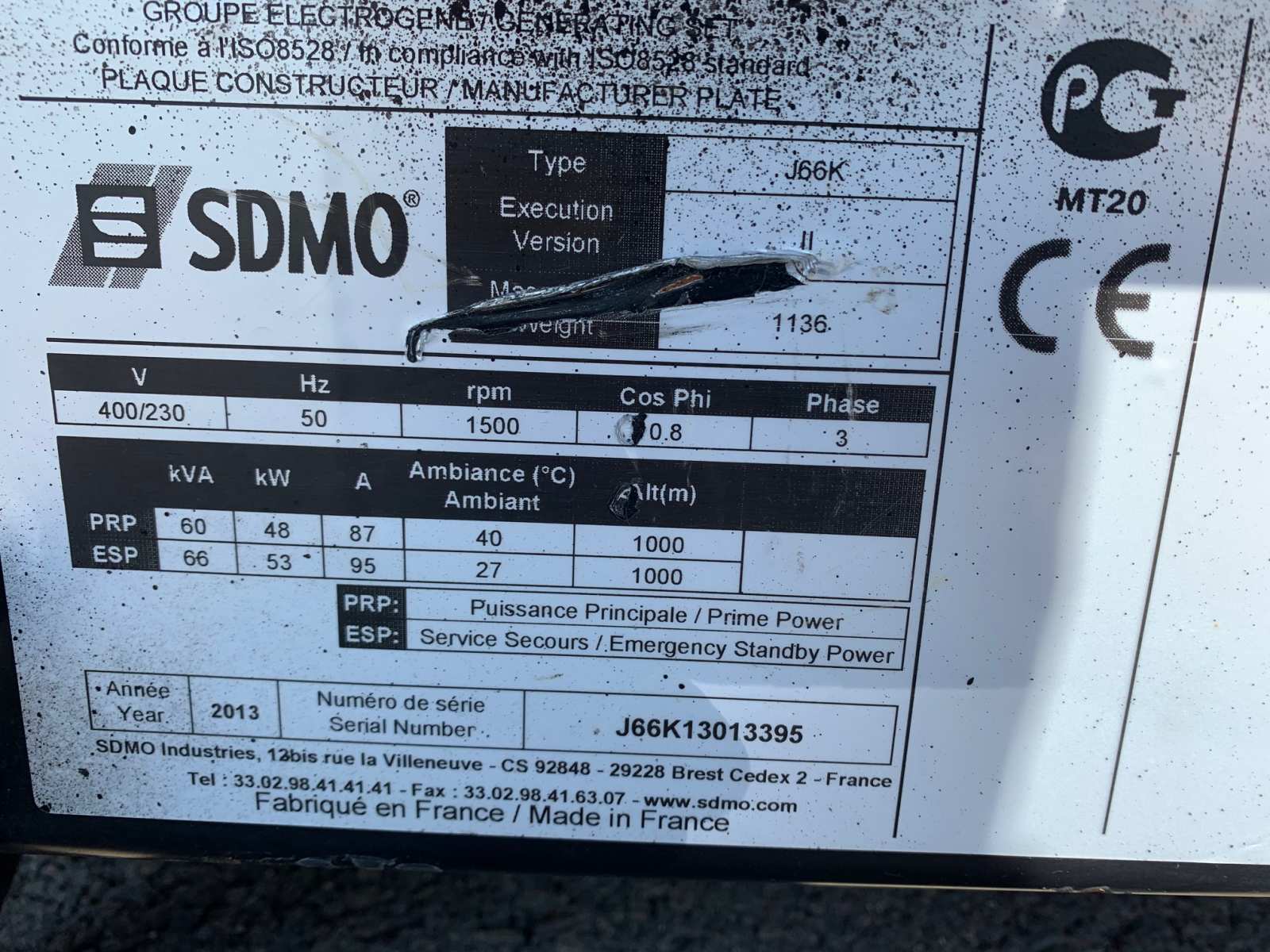 Groupe électrogène d'occasion SDMO - 66 KVA_8