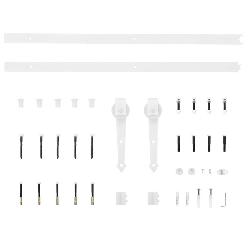 Vidaxl porte coulissante et kit de quincaillerie 70x210 cm pin massif 3203223_8