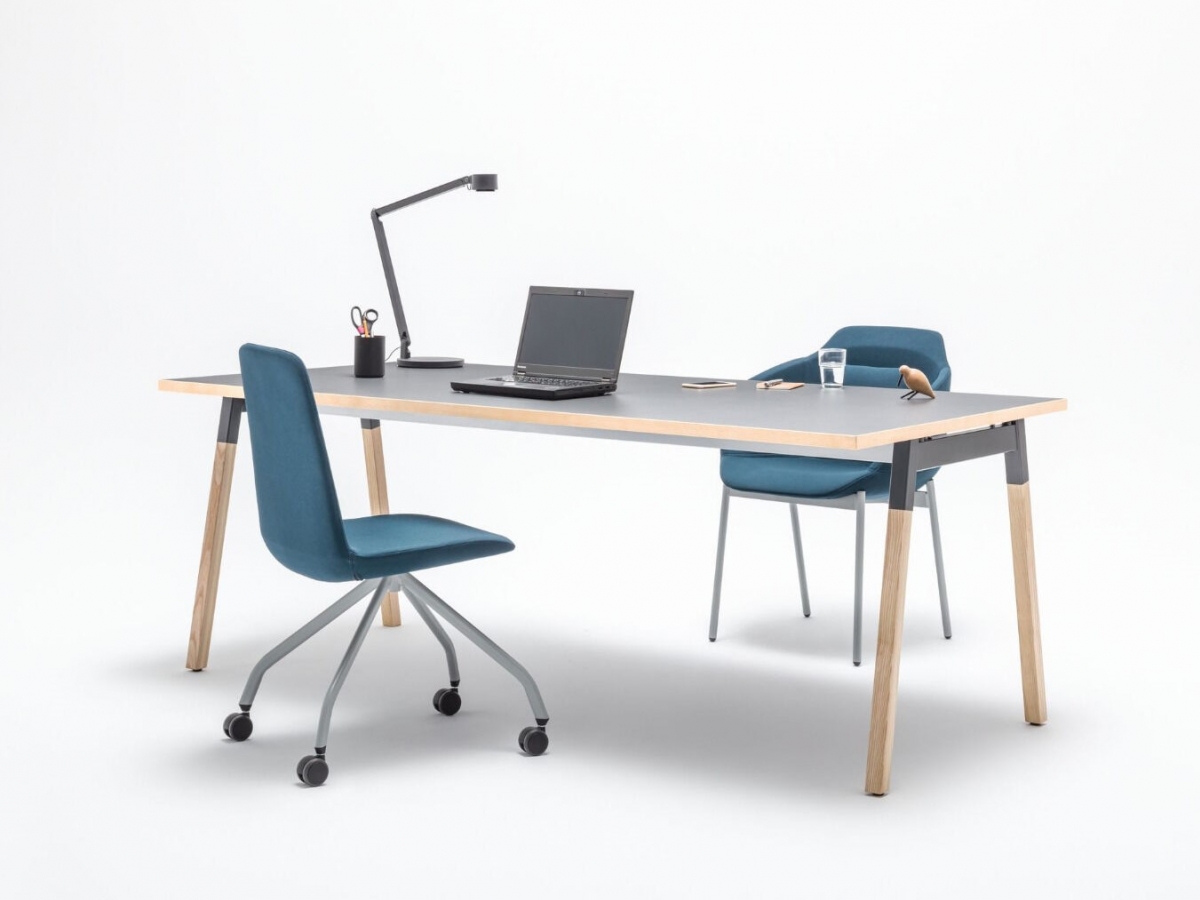 Bureau opératif esthétique et fonctionnel avec pieds en bois - OGI W - design minimaliste et finitions personnalisables_8