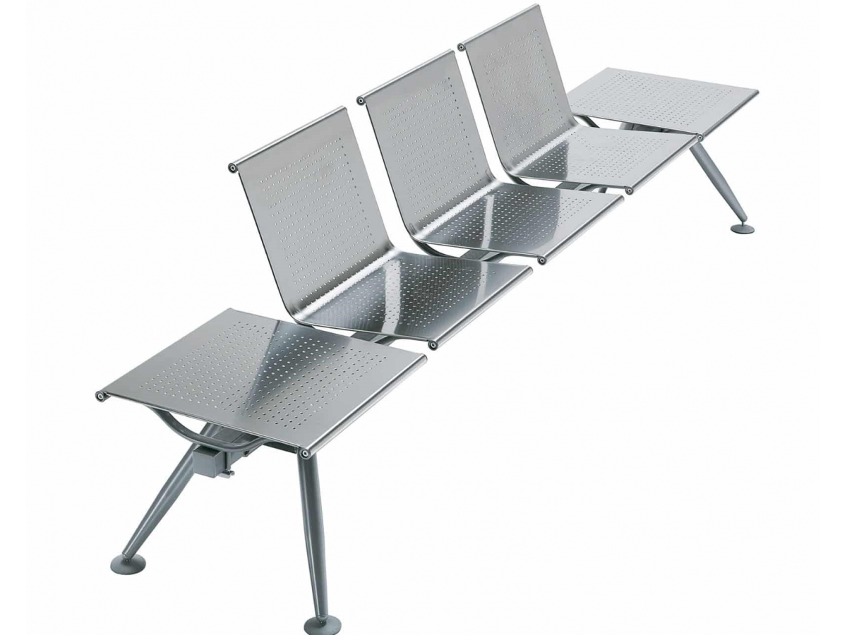 Sièges sur poutre en métal perforé - ULISSE - Design élégant et ergonomique pour espaces collectifs_8