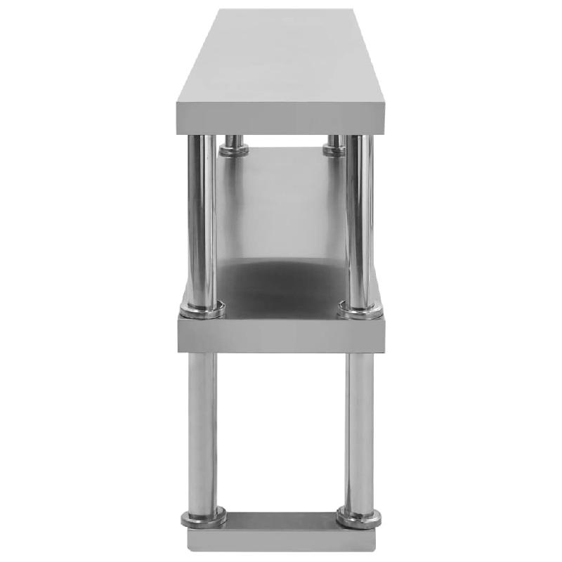 Vidaxl table de travail de cuisine avec étagère 120x60x150 cm inox 3054471_8