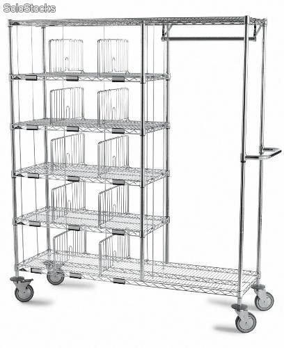 Chariot à linge robuste pour usage professionnel