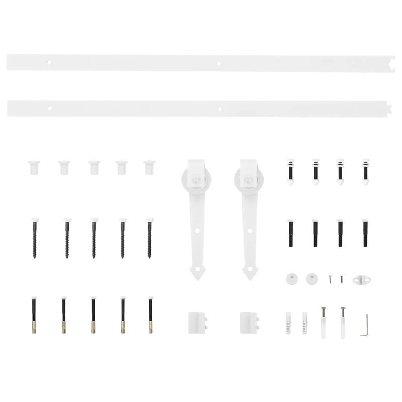 Vidaxl porte coulissante et kit de quincaillerie 70x210 cm pin massif 3203211_8