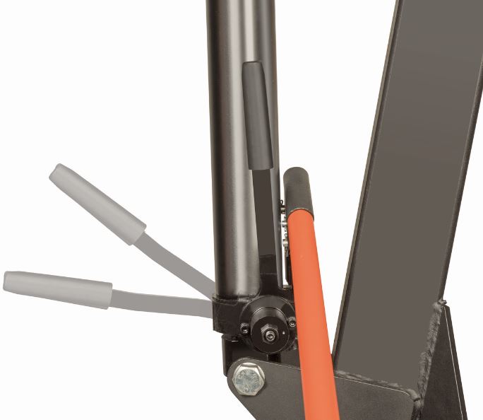 Grue d'atelier pliable 2 T Euro-palette - BH6FC2000 avec bras à 4 positions fixes, pieds repliables et système à double piston_8