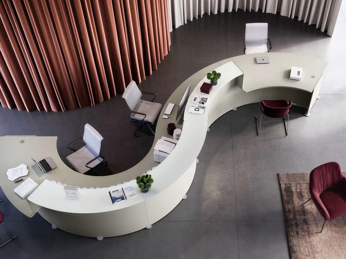 Banque d'accueil modulaire GLASS - Design moderne avec modules personnalisables et finitions variées_8