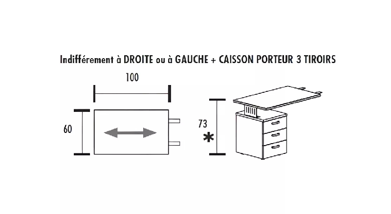 Bureau individuel avec retour sur caisson porteur So Ferrol_8