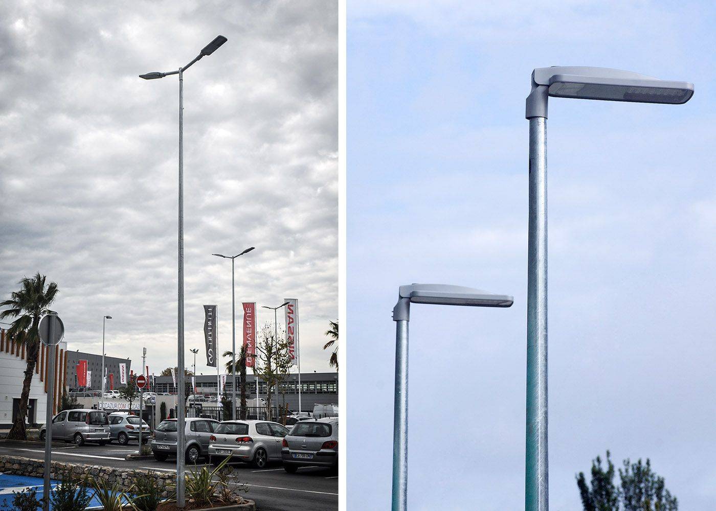 Mât d'éclairage public cylindro-conique ICAP en acier S-235-JR galvanisé à chaud - coloris en option_8