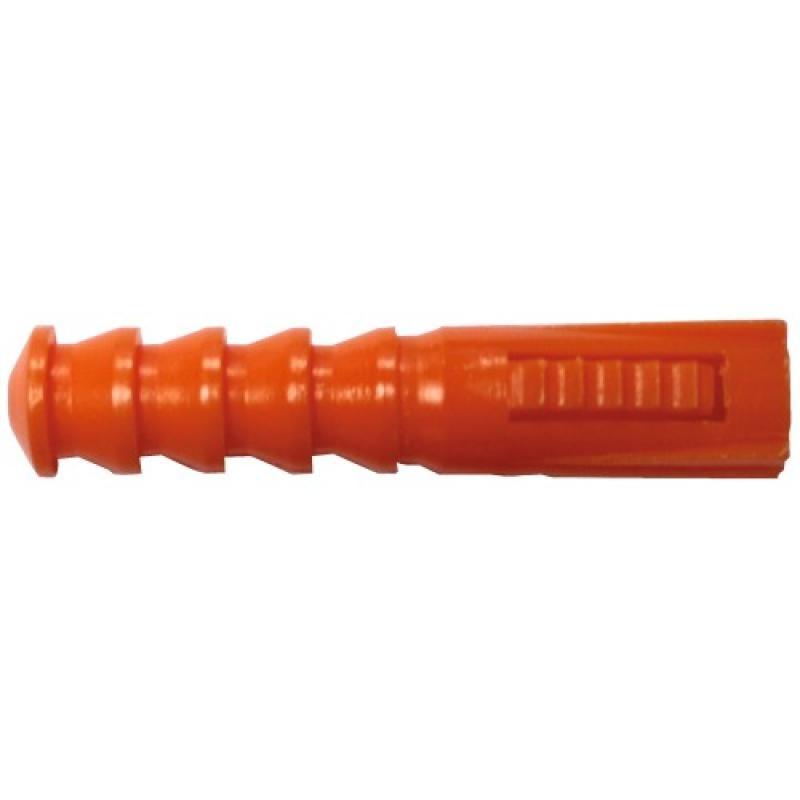 Chevilles universelles polyéthylène coloris rouge diamètre 8 en boîte de 1000