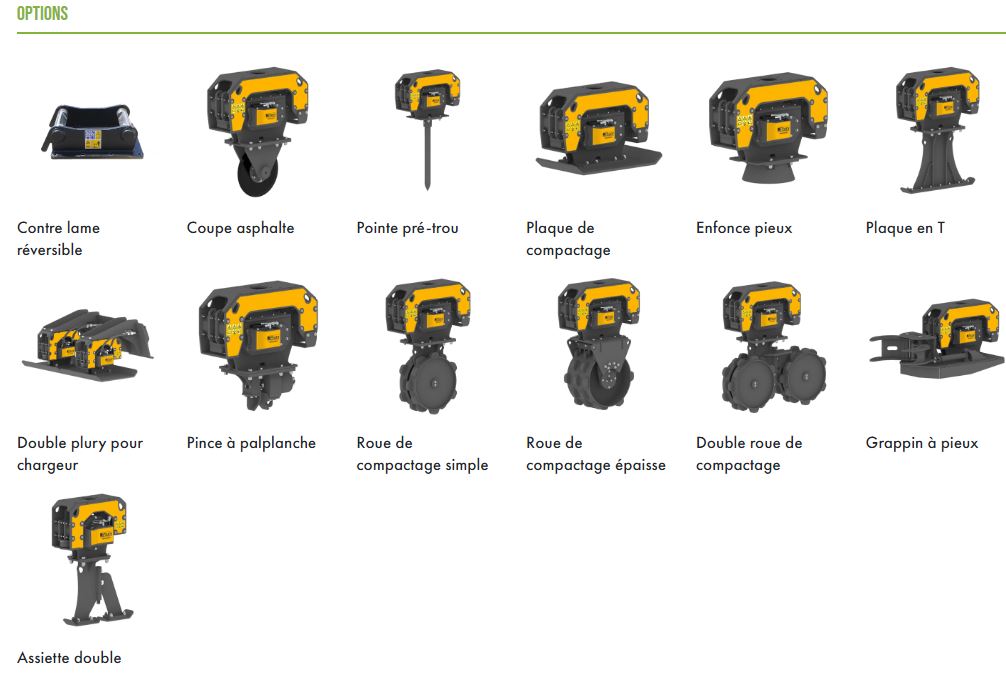 Enfonce-pieux et plaque vibrante PLURY - Multi-outils pour pelles de 1 à 40 tonnes - Malaguti_8