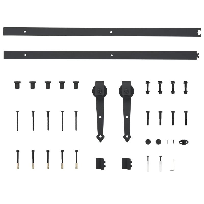 Vidaxl porte coulissante et kit de quincaillerie 85x210 cm pin massif 3203205_8