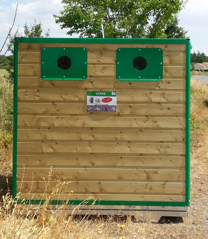 Colonne aérienne d'apport volontaire polytri bois_8