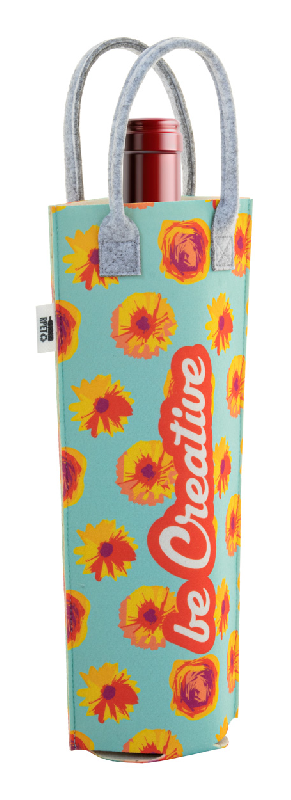 Sac cadeau à vin en feutre RPET personnalisable - Impression quadri incluse_8