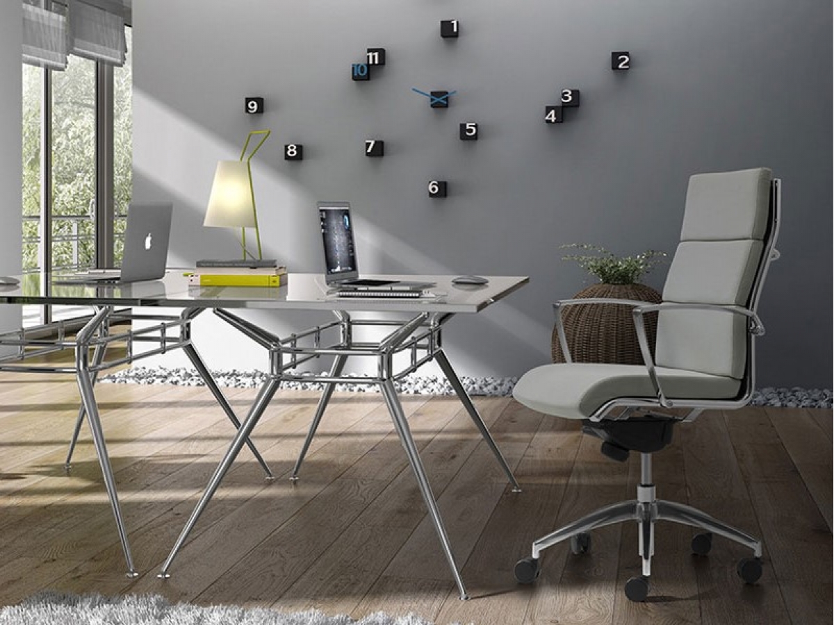 Fauteuil de direction rembourré haut de gamme - ORIGAMI CU - design classique et avant-gardiste_8