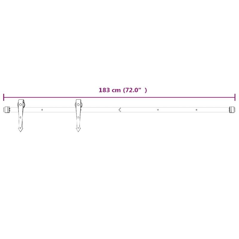 Vidaxl porte coulissante et kit de quincaillerie 80x210 cm pin massif 3203216_8
