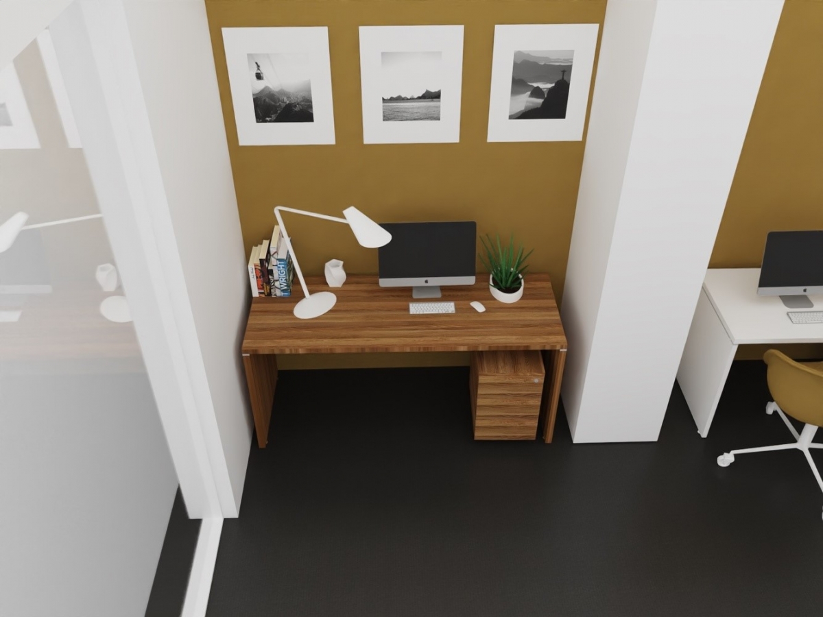 Bureau classique et design NEW PANO - Idéal pour le télétravail, avec finitions modernes et bois certifiés PEFC_8