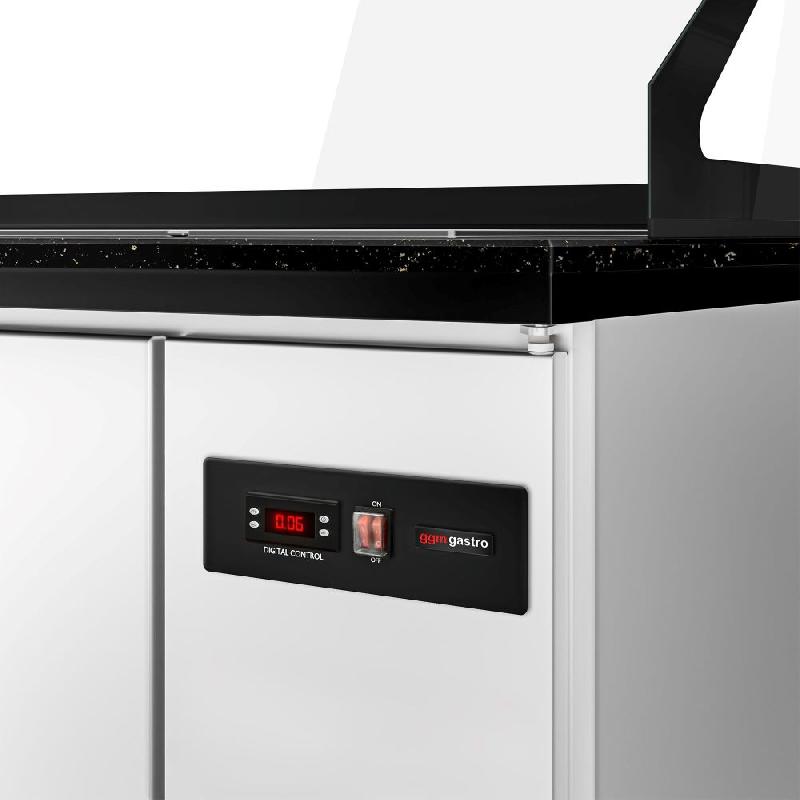 Saladette TORONTO - L1250 mm - Noire - 2 portes - 3x GN 1/1 - P900_8