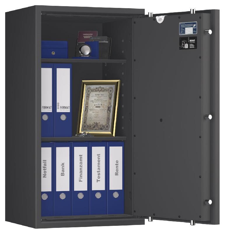 Coffre-fort FORMAT Lyra 5 Classe 0 - Anti-effraction certifié EN 1143-1 - Serrure électronique La Gard ComboGard Pro / Graphite RAL 7024_8