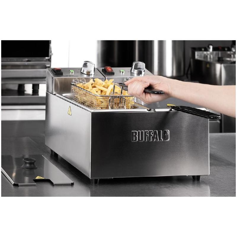 Friteuse électrique à poser - 2 cuves de 3L | Buffalo - CU615_8