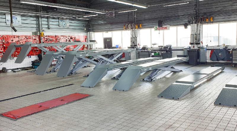 Pont ciseaux posé 4T + levage auxiliaire 3,5T ultra fin premium - 5000mm_8