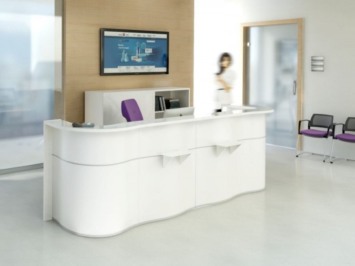 Banque d'accueil moderne et élégante WAVE - Design ondulé et configurations personnalisées_8