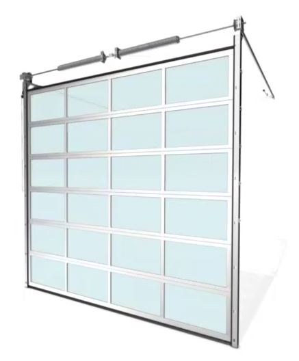 Porte industrielle avec interrupteur à clé pour sécurité renforcée