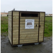 Colonne pour collecte de cartons avec design personnalisable