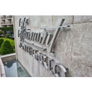 Lettrage 3D de façade en métal finition bronze miroir