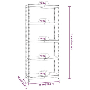 Vidaxl étagères à 5 niveaux 3pcs anthracite acier et bois d'ingénierie 152859_8