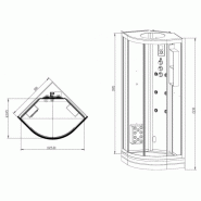 CABINE DOUCHE HAMMAM ARCHIPEL® QDR 80C BLACK_8