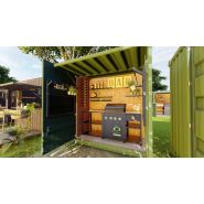 Solution personnalisable de cuisine d'extérieur en container