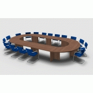 Table de réunion modulaire Meeting-Pro - finition haut de gamme - pieds et plateaux personnalisables_8