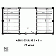 Abri vélos sécurisé Horizon bardages acier_8