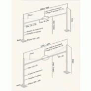 Portique universel tournant réglable 5-12 m pour parking, limitation de hauteur_8