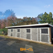 Boxes extérieur avec toit pentu - Écurie extérieure pour chevaux avec toit en appentis ou à pignon_8