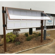 Vitrines extérieures sur pied - aluminium ou thermolaqué - plexi choc ou verre sécurit - éclairage LED ou fluo_8