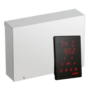 Cabine de sauna d'angle 194x175x199 avec poêle HARVIA VEGA 8KW et commande déportée_8