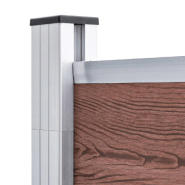 Vidaxl clôture de jardin wpc 1391x186 cm marron 3053213_8