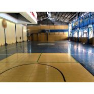 Dalle personnalisable à revêtement lisse - Parquet Pro, idéale pour terrains multisports : basket, football, handball, volley_8