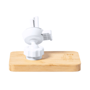 Chargeur support téléphone pour voiture - magnétique en bambou avec chargeur rapide 15W et fixation réglable_8