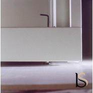 Armoire haute à portes rideaux teinte unie - GAPSA - 102, Blanc pastel_8