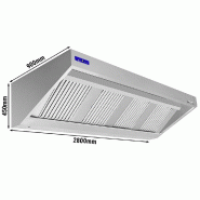 Hotte murale inox - 2m80 - avec moteur, régulateur, filtre et éclairage | Profondeur 900 mm_8