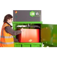 Petite presse à balles verticale V5 - Compacteur pour glassine - recyclage des supports siliconés. Petite presse à balles verticale V5 - Compacteur pour glassine - recyclage des supports siliconés.