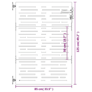 Vidaxl portail de jardin 85x125 cm acier corten conception de carré 153246_8