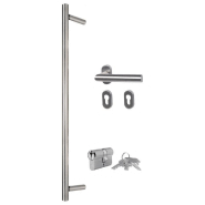 Vidaxl porte d'entrée anthracite 100x210 cm aluminium et pvc 3157072_8