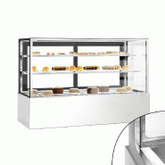 Vitrine réfrigérée pour pâtisserie - 1800 mm - 2 étagères - Inox_8