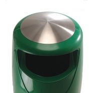 Poubelle publique en polyéthylène moulé - plastique recyclé - 90L - verrouillage clé triangulaire - nombreuses couleurs disponibles_8