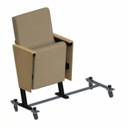 Fauteuil de conférence design et flexible avec tablette écritoire - Divina - configurable sur sols plats et gradins_9